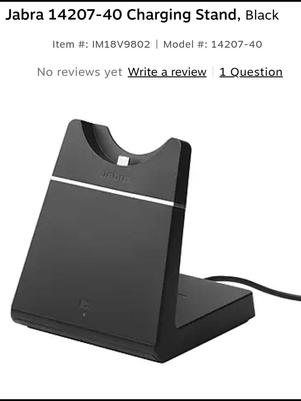 Jabra 14207-40 Charging Stand - Black